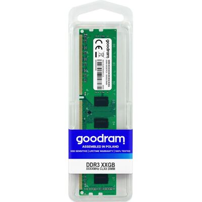 Goodram 4GB DDR3 1600MHz Speicher-Modul - Grün Goodram 4GB DDR3 1600MHz Speicher-Modul - Grün