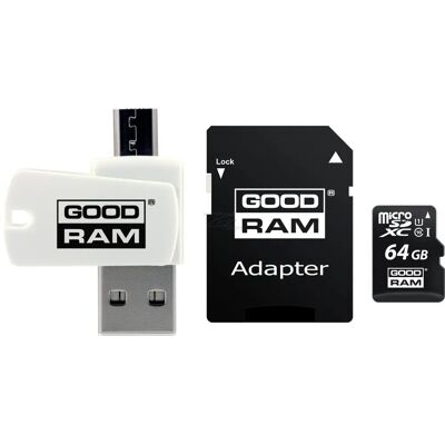 Goodram M1A4-0640R11 Speicherkarte - 64GB MicroSDHC Klasse 10 UHS-I Goodram M1A4-0640R11 Speicherkarte - 64GB MicroSDHC Klasse 10 UHS-I