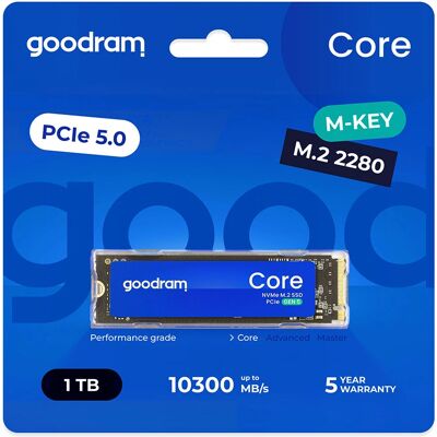 Goodram SSD 1TB M.2 PCIe 5.0 NVMe - Unidad de Estado Sólido Interna Goodram SSD 1TB M.2 PCIe 5.0 NVMe - Unidad de Estado Sólido Interna