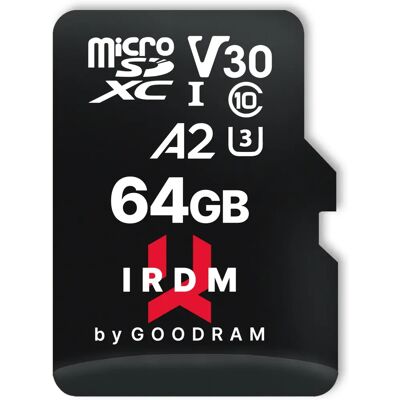 Goodram IRDM M2AA 64GB MicroSDXC UHS-I Klasa 10 - MicroSD karta Goodram IRDM M2AA 64GB MicroSDXC UHS-I Klasa 10 - MicroSD karta