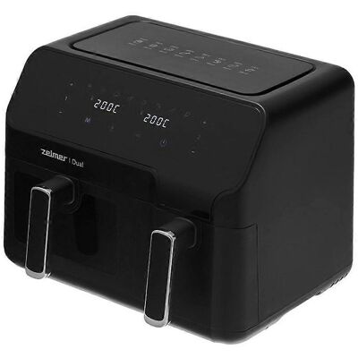 Zelmer ZAF9000 Heißluftfritteuse 5,5 l + 3,5 l 2700 W schwarz Zelmer ZAF9000 Heißluftfritteuse 5,5 l + 3,5 l 2700 W schwarz