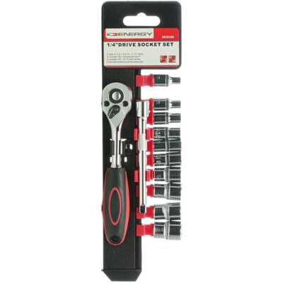 ENERGY NE00296 - Sechskant 1/4" Ratschen-Set ENERGY NE00296 - Sechskant 1/4" Ratschen-Set