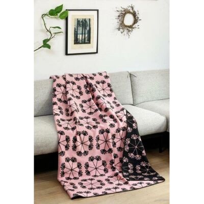 Unknown - bawełniano-akrylowy 150x200 - Dusty pink - Koc Unknown - bawełniano-akrylowy 150x200 - Dusty pink - Koc