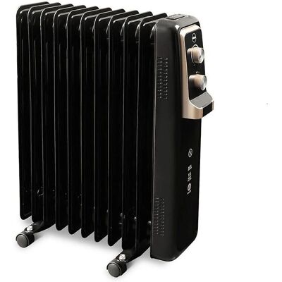 Eldom Olie Radiator - 2500W - Zwart - Compact en Stilvol Eldom Olie Radiator - 2500W - Zwart - Compact en Stilvol