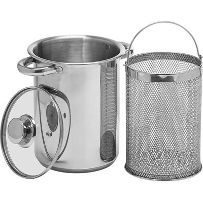 Olla multifuncional Browin de 4L con tapa de vidrio y cesta Olla multifuncional Browin de 4L con tapa de vidrio y cesta
