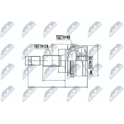 NTY NPZ-KA-311 Antriebswellen-Gelenksatz - Hyundai i10, Kia Picanto NTY NPZ-KA-311 Antriebswellen-Gelenksatz - Hyundai i10, Kia Picanto