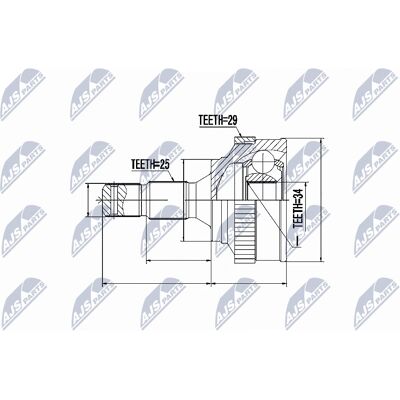 NTY NPZ-CT-008 Set de articulații pentru axul de transmisie NTY NPZ-CT-008 Set de articulații pentru axul de transmisie