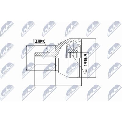 NTY NPZ-FR-027 Set articulații ax de transmisie pentru Ford C-Max & Focus - Calitate OEM NTY NPZ-FR-027 Set articulații ax de transmisie pentru Ford C-Max & Focus - Calitate OEM