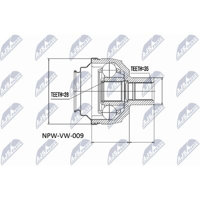 Set articulații arbore de transmisie VW 7M3498103 - Punte față Set articulații arbore de transmisie VW 7M3498103 - Punte față
