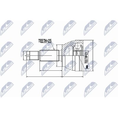 Kit de articulații pentru arborele de transmisie NTY NPZ-FR-014 - Axul frontal stânga și dreapta Kit de articulații pentru arborele de transmisie NTY NPZ-FR-014 - Axul frontal stânga și dreapta