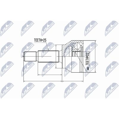 NTY Articulații ax de transmisie pentru Ford Fiesta 5, Fusion, Ka - Universal, Pre-greased NTY Articulații ax de transmisie pentru Ford Fiesta 5, Fusion, Ka - Universal, Pre-greased