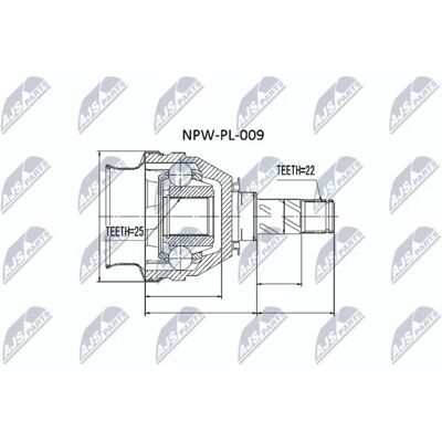 NTY NPW-PL-009 Articulație arbore transmisie - Opel Zafira A NTY NPW-PL-009 Articulație arbore transmisie - Opel Zafira A
