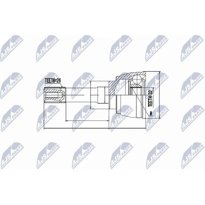 NTY NPZ-SU-030 Antriebswellen Gelenksatz - Antriebswelle NTY NPZ-SU-030 Antriebswellen Gelenksatz - Antriebswelle