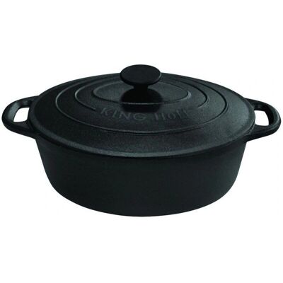 Kinghoff Gusseisen Pfanne 33cm 6,2L - Bräter Set Kinghoff Gusseisen Pfanne 33cm 6,2L - Bräter Set