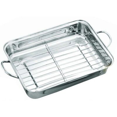 Kinghoff Edelstahl-Rostbräter mit Grill - 35cm Kinghoff Edelstahl-Rostbräter mit Grill - 35cm