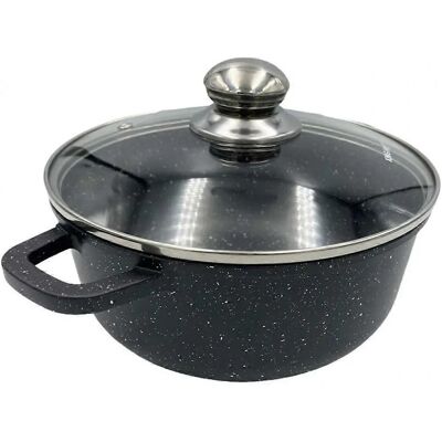 KingHoff Marmorkasserolle mit Glasdeckel - 6,5L KingHoff Marmorkasserolle mit Glasdeckel - 6,5L