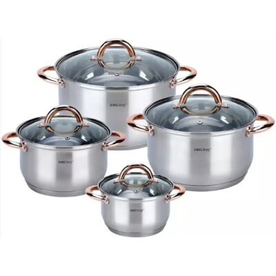 Σετ 8 αντικειμένων από ανοξείδωτο ατσάλι Rosegold - Μπριζίρ κουζίνας Σετ 8 αντικειμένων από ανοξείδωτο ατσάλι Rosegold - Μπριζίρ κουζίνας