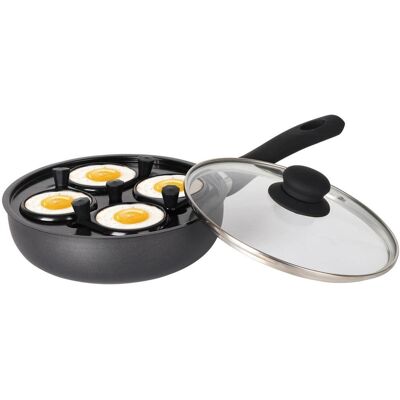 Patelnia ze stali nierdzewnej KING HOFF z wkładką do jajek - 20cm Patelnia ze stali nierdzewnej KING HOFF z wkładką do jajek - 20cm
