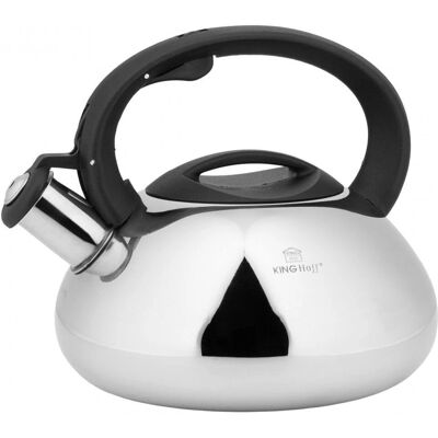 Kinghoff 3,0L Edelstahl Wasserkocher mit Pfeife - Kettle Kinghoff 3,0L Edelstahl Wasserkocher mit Pfeife - Kettle