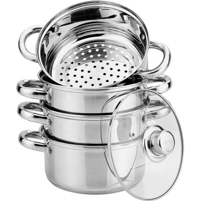 Kinghoff Dampfset - 2,5L, 18cm, 5 Stück Kinghoff Dampfset - 2,5L, 18cm, 5 Stück