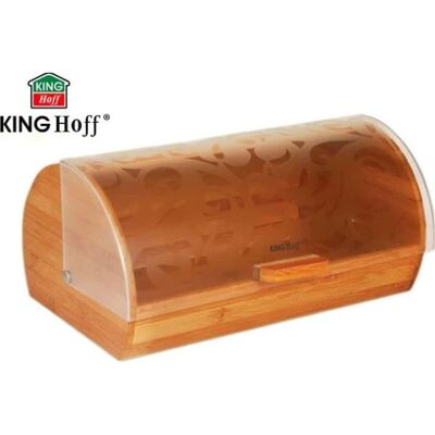 King Hoff Boîte à pain en bambou et acrylique - Rangement à pain - Publicité King Hoff Boîte à pain en bambou et acrylique - Rangement à pain - Publicité