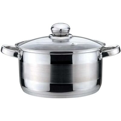 Casserole en acier inoxydable Kinghoff 20cm 3L - Compatible induction - Publicité Casserole en acier inoxydable Kinghoff 20cm 3L - Compatible induction - Publicité