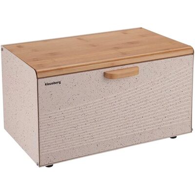 Klausberg Brotkasten - Edelstahl & Holz - Doppelseitig - 35,5x23,5x21cm Klausberg Brotkasten - Edelstahl & Holz - Doppelseitig - 35,5x23,5x21cm