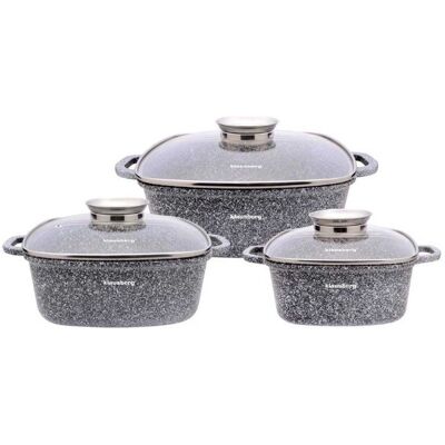 Klausberg 3-teiliges Kochgeschirr-Set - 2,5L, 4,4L, 6,5L - Kochgeschirr-Set Klausberg 3-teiliges Kochgeschirr-Set - 2,5L, 4,4L, 6,5L - Kochgeschirr-Set