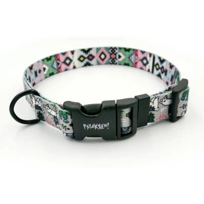 Psiakrew - Szara Lama - Szary - 2.5 cm - Dog collar Psiakrew - Szara Lama - Szary - 2.5 cm - Dog collar