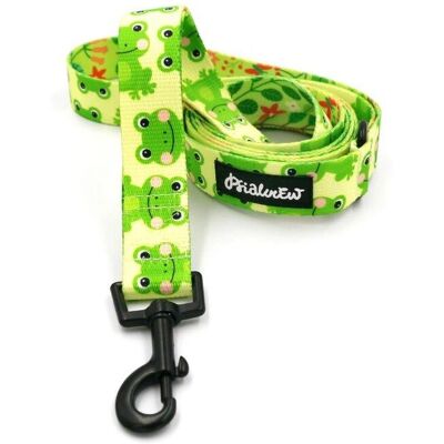 Psiakrew - Green Frogs - Czarny - 2,5 cm - Smycz Psiakrew - Green Frogs - Czarny - 2,5 cm - Smycz