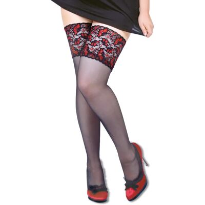 Passion Woman BS064 Bodystocking - Abertura en la entrepierna, encajes sexys - Negro Passion Woman BS064 Bodystocking - Abertura en la entrepierna, encajes sexys - Negro