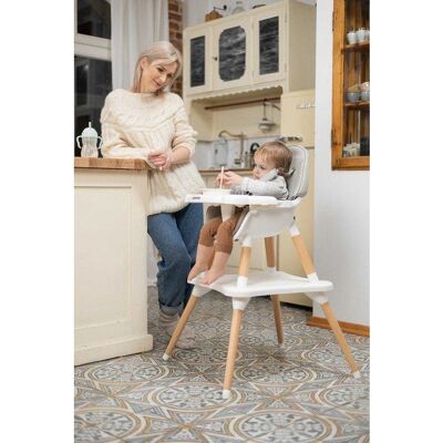 Caretero Tuva Różowy Krzesełko do jedzenia - Zestaw Krzesło i Stół Design Skandynawski Caretero Tuva Różowy Krzesełko do jedzenia - Zestaw Krzesło i Stół Design Skandynawski