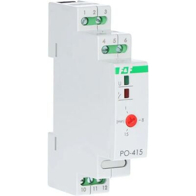 Minuterie retardée F&F PO-415 DIN 230V 1-15min 10A - Publicité Minuterie retardée F&F PO-415 DIN 230V 1-15min 10A - Publicité