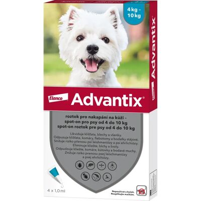 Advantix Małe Psy 4-10kg - Leczenie pasożytów Advantix Małe Psy 4-10kg - Leczenie pasożytów