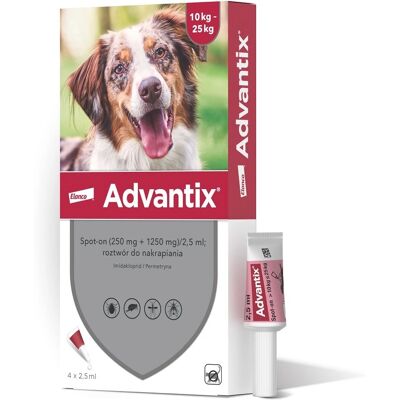 Advantix Mały/Średni/Duży - Leczenie pcheł i kleszczy dla psów Advantix Mały/Średni/Duży - Leczenie pcheł i kleszczy dla psów