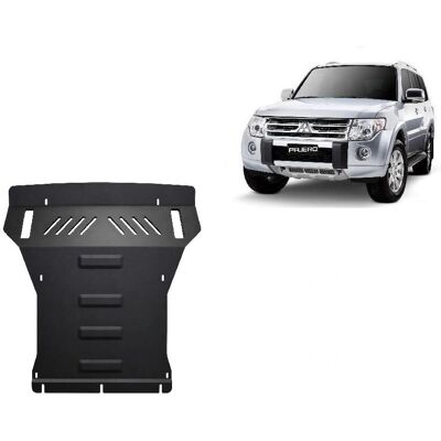 Metaal motor- en radiatorschild Mitsubishi Pajero - 2007-2021 Metaal motor- en radiatorschild Mitsubishi Pajero - 2007-2021