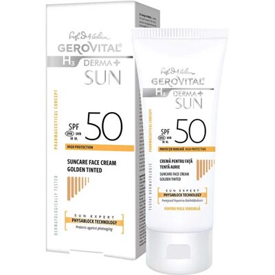 Gerovital Gold SPF 50 Sonnencreme für das Gesicht Gerovital Gold SPF 50 Sonnencreme für das Gesicht
