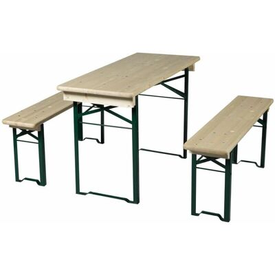 Mobilaiud Fichtenholz Stahl - Gartentisch- und Stuhlset - 4 Plätze Mobilaiud Fichtenholz Stahl - Gartentisch- und Stuhlset - 4 Plätze