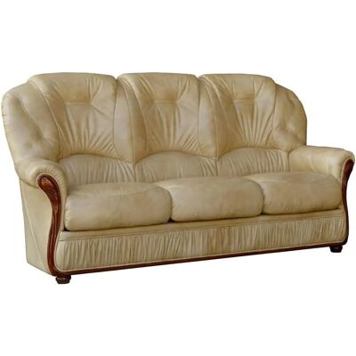 Marke Modell - 3-Sitzer Sofa Beige Büffelleder - Sofa Marke Modell - 3-Sitzer Sofa Beige Büffelleder - Sofa