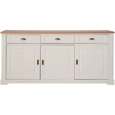 Camif Appoline Buffet - Bois/Blanc 3 portes 3 tiroirs - Buffet / Enfilade - Publicité Camif Appoline Buffet - Bois/Blanc 3 portes 3 tiroirs - Buffet / Enfilade - Publicité