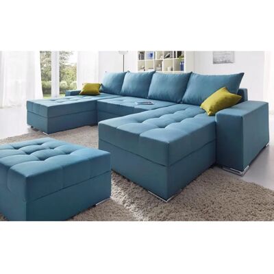 COLLECTION AB Josy U-Form Sofa - U-förmig, 313cm, blau COLLECTION AB Josy U-Form Sofa - U-förmig, 313cm, blau