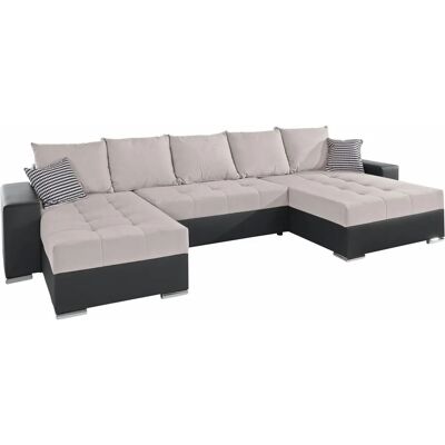 COLLECTION AB Josy U-Form Sofa - Recamiere, Bettfunktion, Microfaser/Kunstleder COLLECTION AB Josy U-Form Sofa - Recamiere, Bettfunktion, Microfaser/Kunstleder