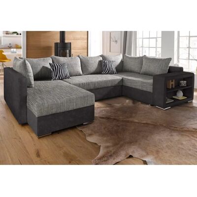 COLLECTION AB John U-Form Sofa - Modern, Schwarz/Grau - 294cm COLLECTION AB John U-Form Sofa - Modern, Schwarz/Grau - 294cm
