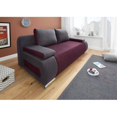 COLLECTION AB Moritz Schlafsofa - Mikrofaser, Lila, 200cm COLLECTION AB Moritz Schlafsofa - Mikrofaser, Lila, 200cm
