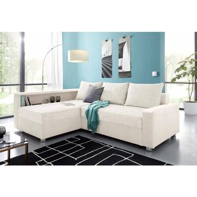 Collection AB Relax L-Form Sofa - Mikrofaser, Grau/Weiß Collection AB Relax L-Form Sofa - Mikrofaser, Grau/Weiß
