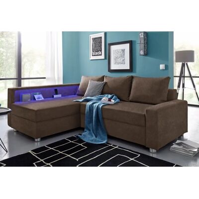 Collection AB Relax L-Form Sofa - Mikrofaser, Dunkelbraun Collection AB Relax L-Form Sofa - Mikrofaser, Dunkelbraun