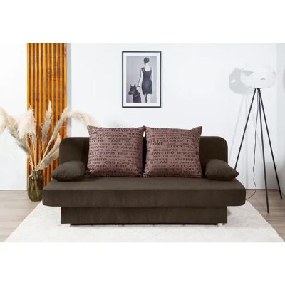 COLLECTION AB Ulla Schlafsofa - Modernes Design, Dunkelbraun, Microfaser COLLECTION AB Ulla Schlafsofa - Modernes Design, Dunkelbraun, Microfaser