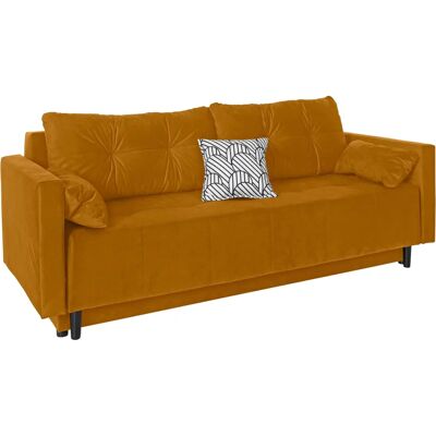 Collection AB Solar Schlafsofa - Microfaser, Gold, 225cm Collection AB Solar Schlafsofa - Microfaser, Gold, 225cm