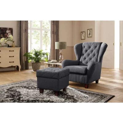 Home Affaire Alexandra Sessel - Fein Struktur, Grau Home Affaire Alexandra Sessel - Fein Struktur, Grau