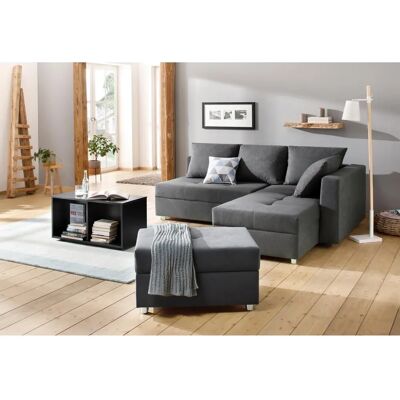 Home affaire Italia Microfaser Grau Hocker Home affaire Italia Microfaser Grau Hocker